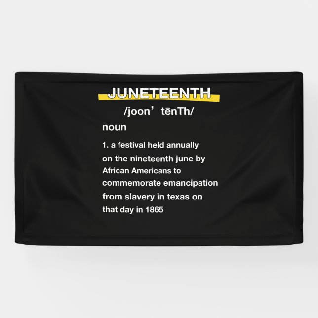 Juneteenth Definition Black history Banner (Horizontal)