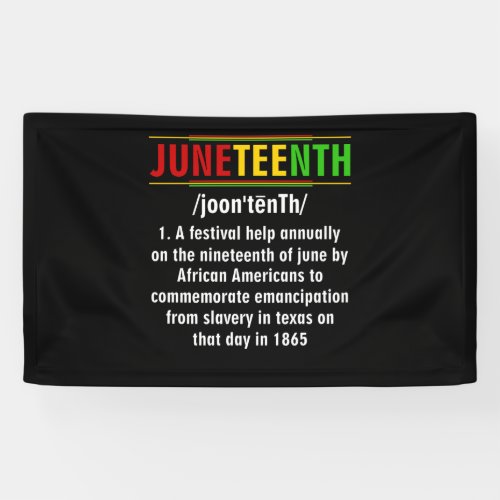 Juneteenth Definition Black history Juneteenth Banner