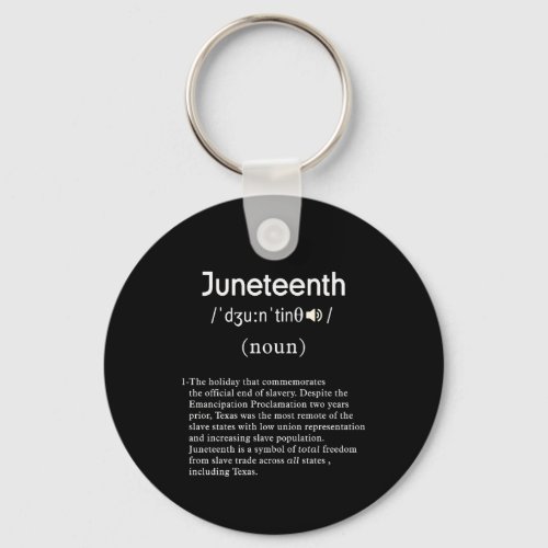 juneteenth definition keychain