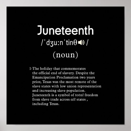 juneteenth definition square poster