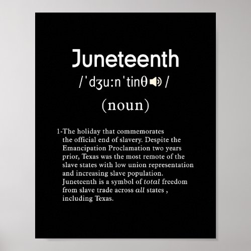 juneteenth definition vertical poster