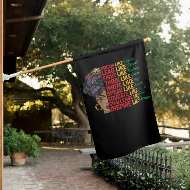 Juneteenth Dream Lead Fight Like Black Freedom House Flag (In SItu)