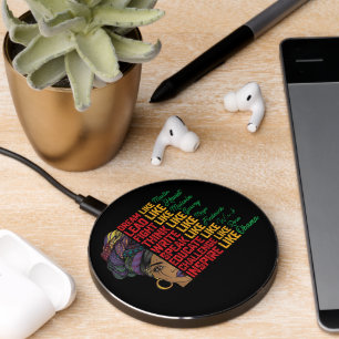 Juneteenth Dream Lead Fight Like Black Freedom Wireless Charger