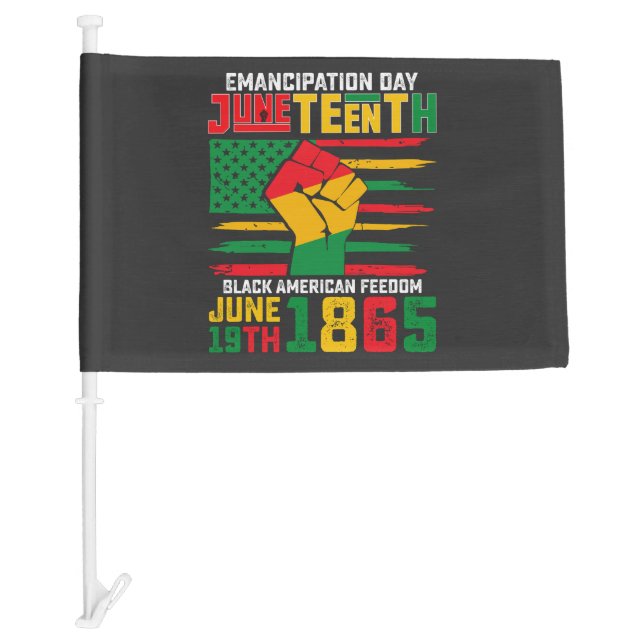 Juneteenth Emancipation Day Black American Freedom Car Flag (Front)