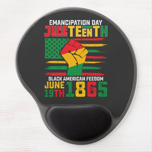 Juneteenth Emancipation Day Black American Freedom Gel Mouse Pad (Front)
