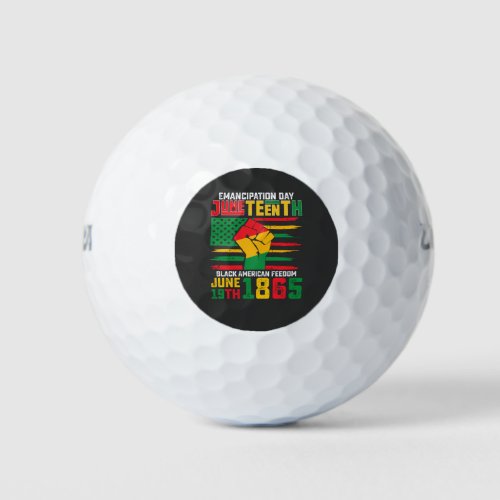 Juneteenth Emancipation Day Black American Freedom Golf Balls