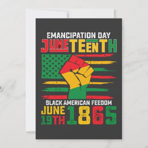 Juneteenth Emancipation Day Black American Freedom Invitation