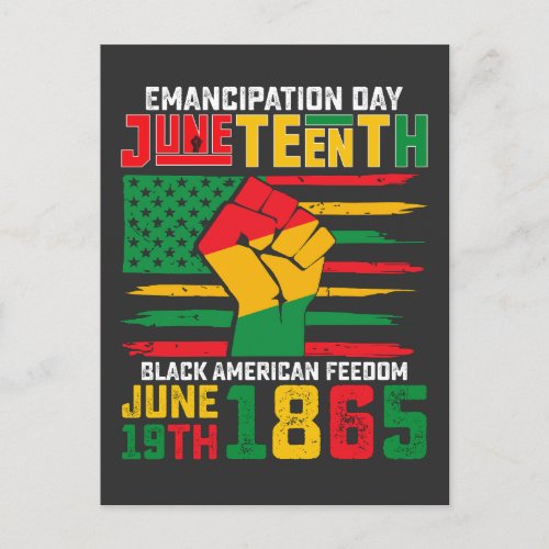 Juneteenth Emancipation Day Black American Freedom Invitation Postcard