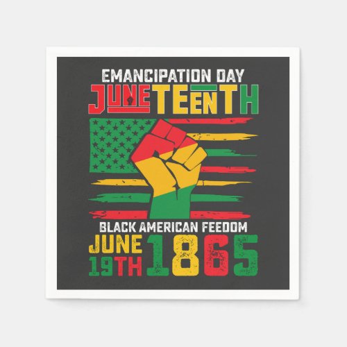 Juneteenth Emancipation Day Black American Freedom Napkins