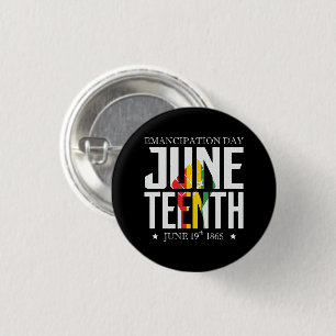 Juneteenth   Emancipation Day   Red Black Green Button