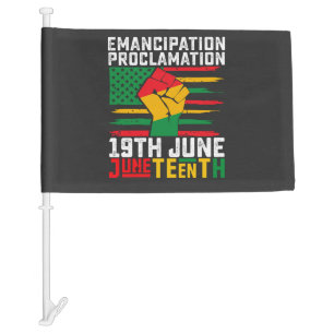 Juneteenth Emancipation Proclamation Black Freedom Car Flag