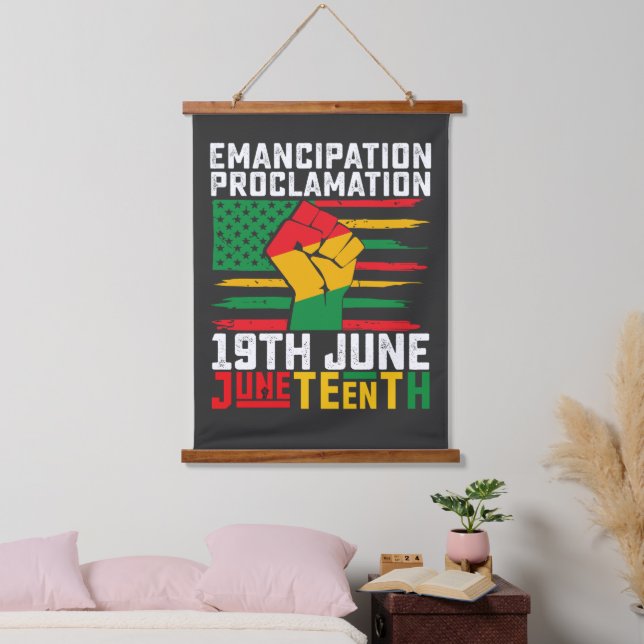 Juneteenth Emancipation Proclamation Black Freedom Hanging Tapestry (Bedroom)