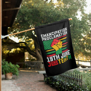 Juneteenth Emancipation Proclamation Black Freedom House Flag