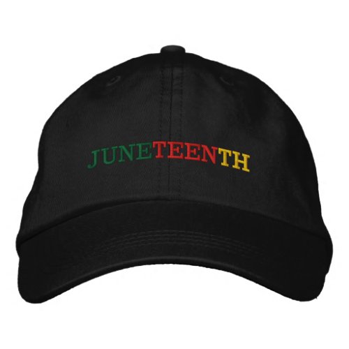 JUNETEENTH  EMBROIDERED BASEBALL CAP