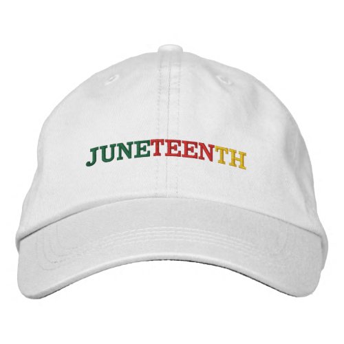 JUNETEENTH  EMBROIDERED BASEBALL CAP