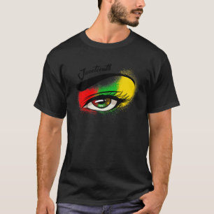 Juneteenth Eye Lashes June 19 1865 Black Womens Ju T-Shirt
