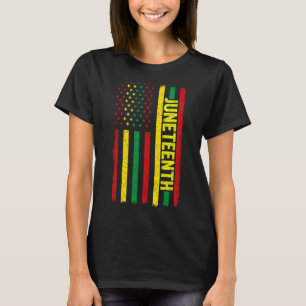 Juneteenth Flag African American Afro Black Pride T-Shirt