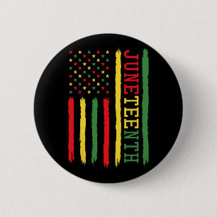 Juneteenth Flag Black Freedom 1865 1 Button
