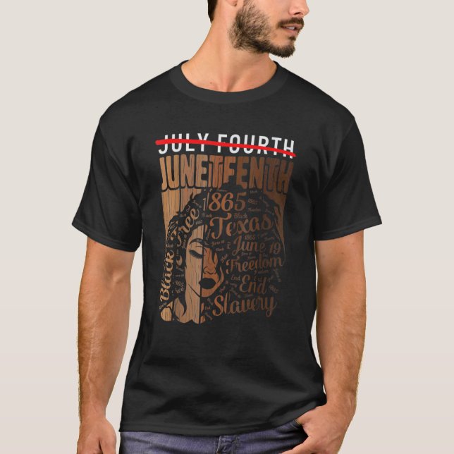Juneteenth Flag Blm Afro Women June 19 1865 Africa T-Shirt (Front)