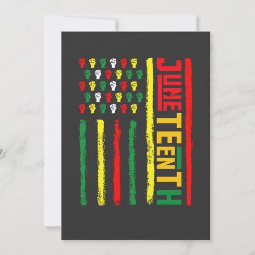 Juneteenth Flag Celebrating Black Freedom 1865 Invitation