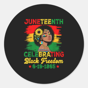 Juneteenth Flag Celebrating Black Freedom Juneteen Classic Round Sticker