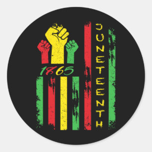 Juneteenth Flag June 19  Classic Round Sticker