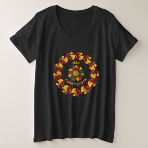 Juneteenth floral mandala African-inspired colors Plus Size T-Shirt