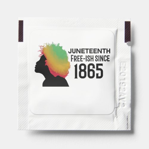 Juneteenth Free_ish Since 1865 red yellow green Hand Sanitizer Packet