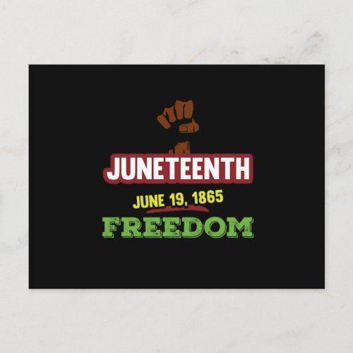 Juneteenth Freedom Black Emancipation Day BlackPn Invitation Postcard