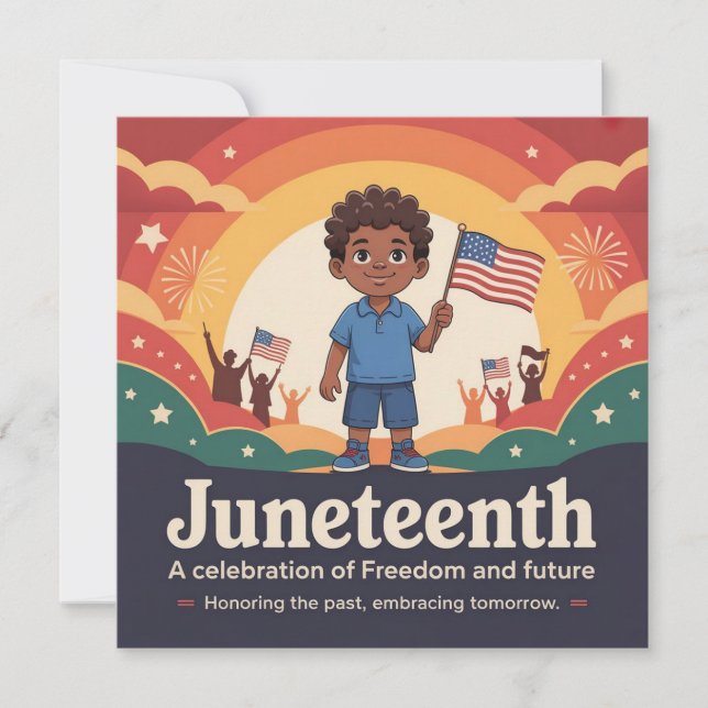 Juneteenth Freedom Boy Card (Front)