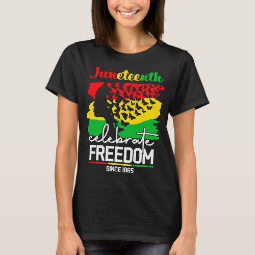 Juneteenth Freedom Butterfly Cool Black History T_Shirt
