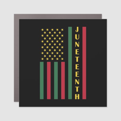 Juneteenth Freedom Celebration USA American Flag Car Magnet