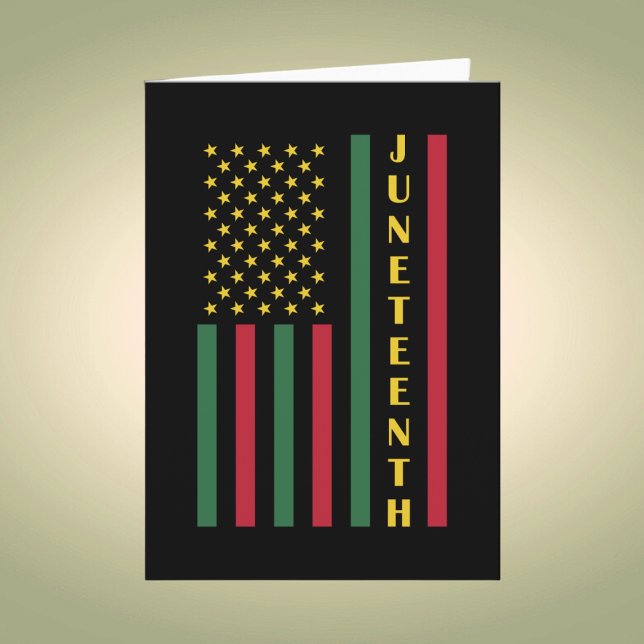 Juneteenth Freedom Celebration USA American Flag Card (Creator Uploaded)
