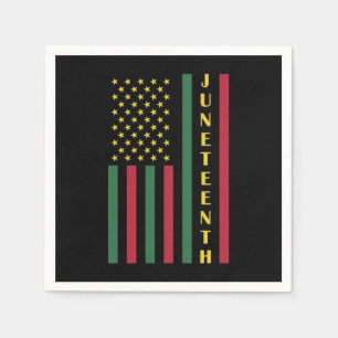 Juneteenth Freedom Celebration USA American Flag Napkins