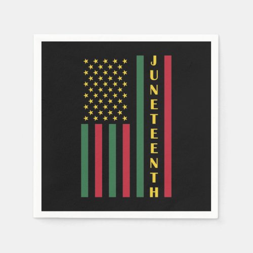 Juneteenth Freedom Celebration USA American Flag Napkins