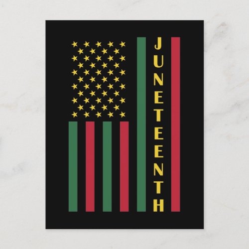 Juneteenth Freedom Celebration USA American Flag Postcard