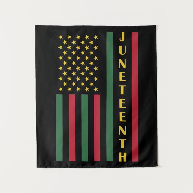 Juneteenth Freedom Celebration USA American Flag Tapestry (Front)