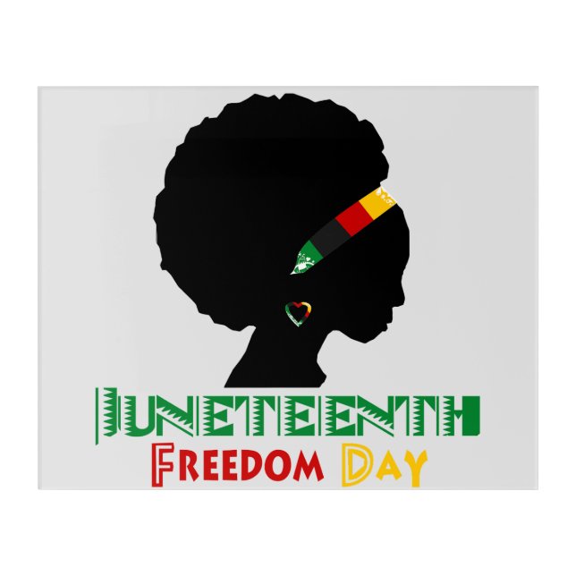 Juneteenth Freedom Day Acrylic Print (Front)
