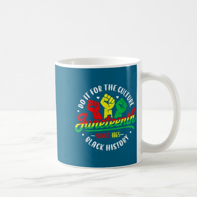 Juneteenth freedom day african june 19th black coffee mug (Right)