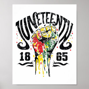 Juneteenth Freedom Day Afro African American June Poster