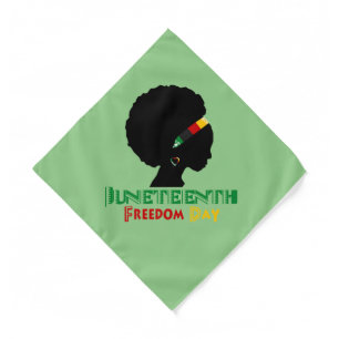Juneteenth /Freedom Day/Afro Girl Bandana