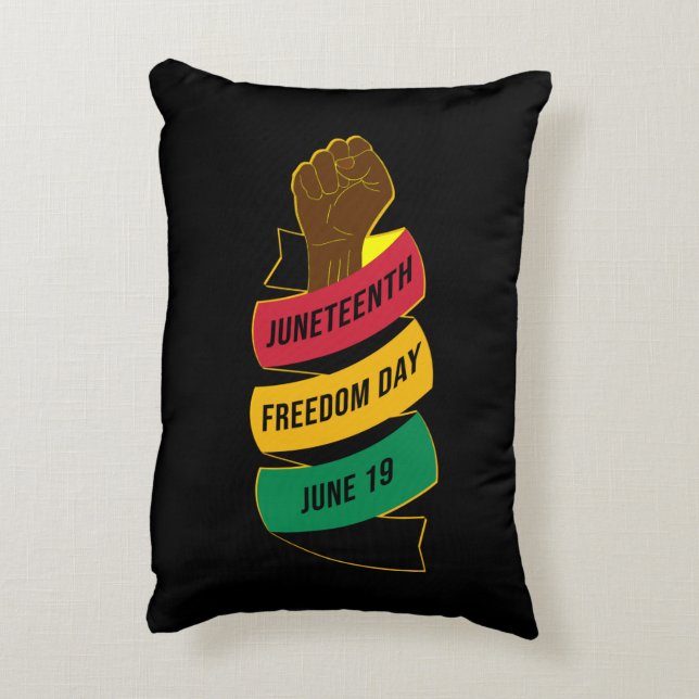 Juneteenth Freedom Day Black History Accent Pillow (Back(Vertical))