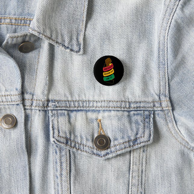 Juneteenth Freedom Day Black History  Button (In Situ)