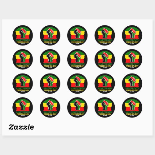 Juneteenth Freedom Day Black History  Classic Round Sticker