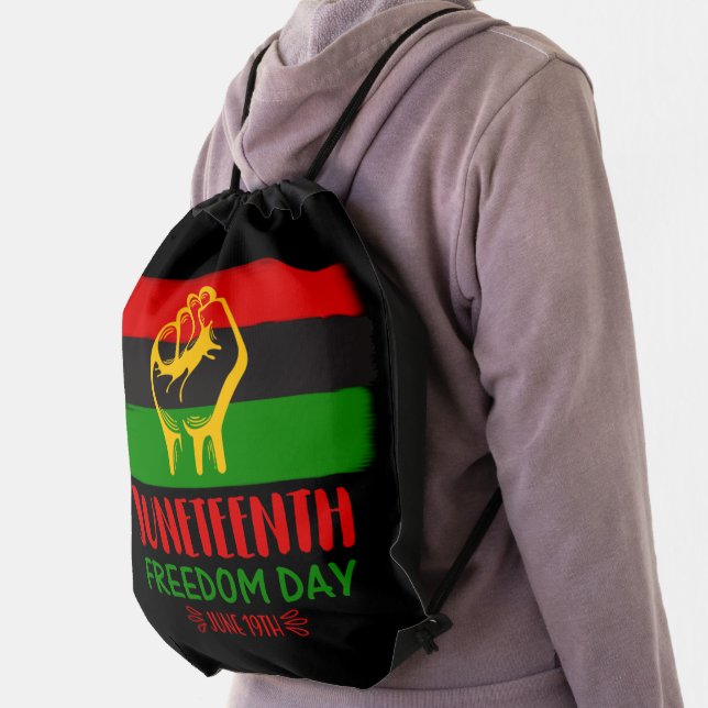 Juneteenth Freedom Day Black History   Drawstring Bag (Insitu)