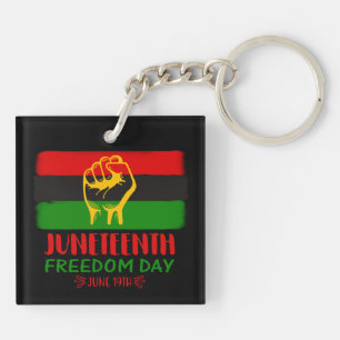 Juneteenth Freedom Day Black History Keychain