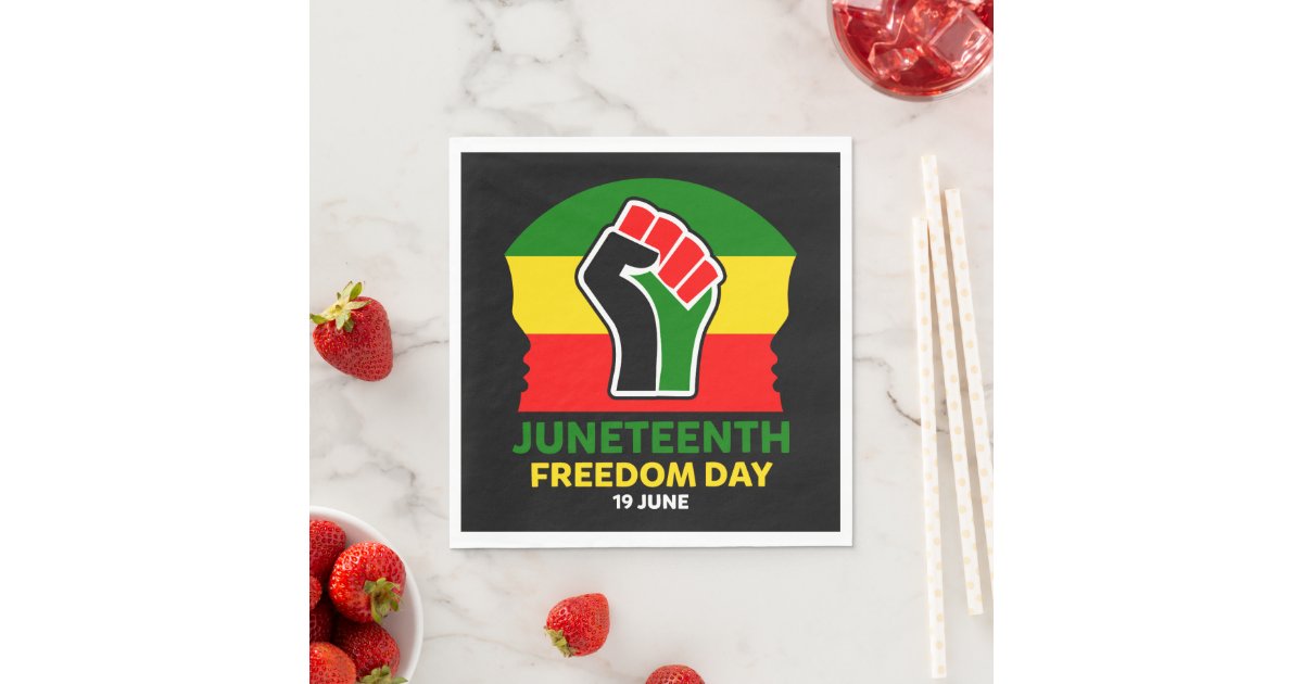 Freedom Day Black History Napkins Zazzle