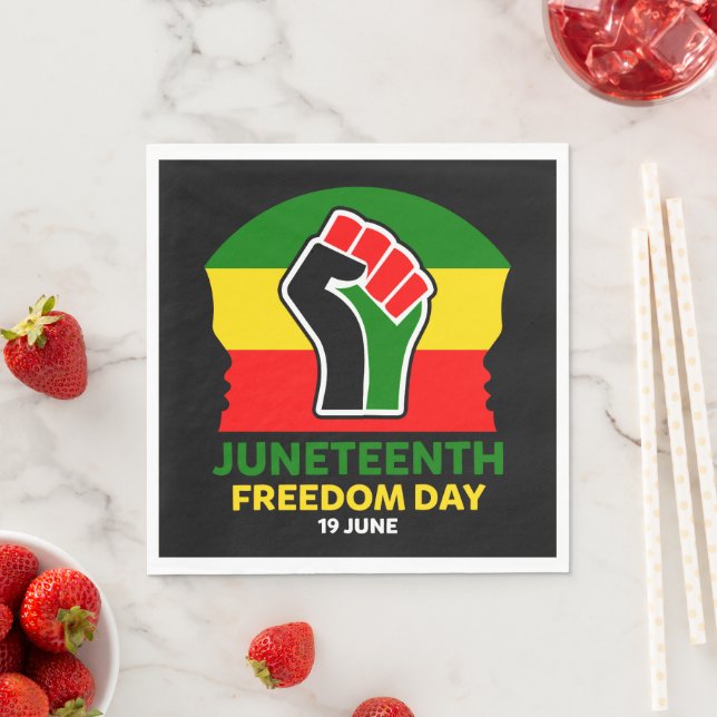 Juneteenth Freedom Day Black History Napkins (Insitu)