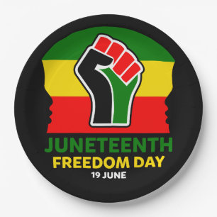 Juneteenth Freedom Day Black History  Paper Plates