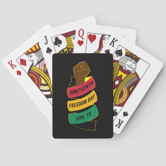 Juneteenth Freedom Day Black History Poker Cards (Back)